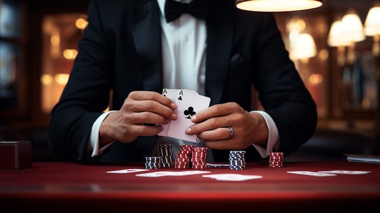 Layar Live Baccarat di merdeka 777 dengan dealer profesional dan meja permainan kartu